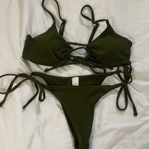 Cider Dark Green Bikini Set